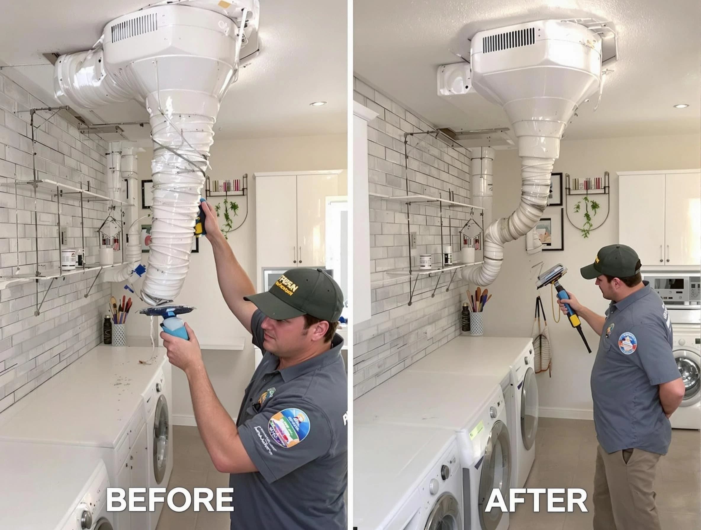 Professional dryer exhaust vent cleaning by Hendersonville Dryer Vent Cleaning in Hendersonville
