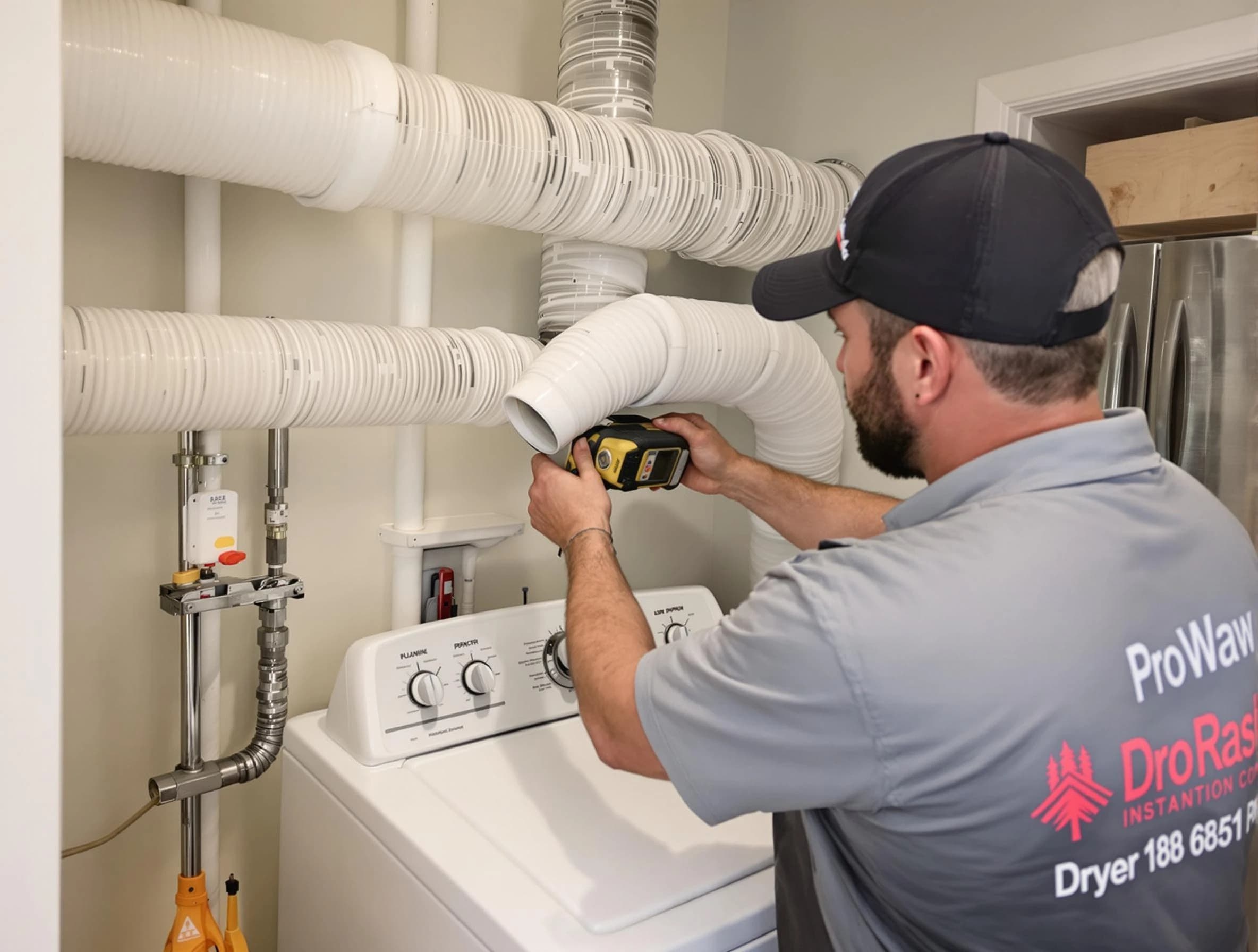 Professional dryer vent hose installation by Hendersonville Dryer Vent Cleaning in Hendersonville