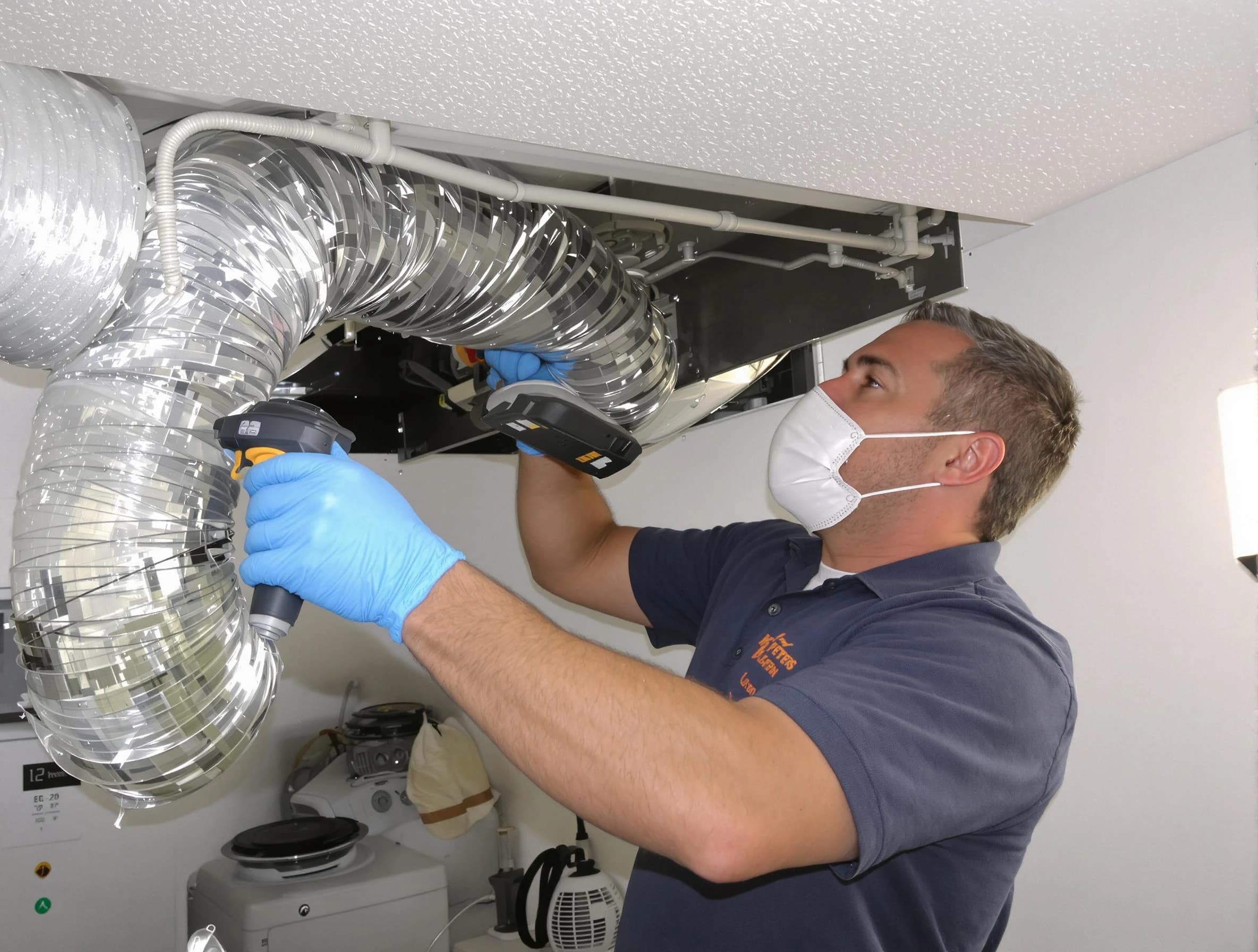 Hendersonville Dryer Vent Cleaning professional performing thorough residential dryer vent cleaning in Hendersonville