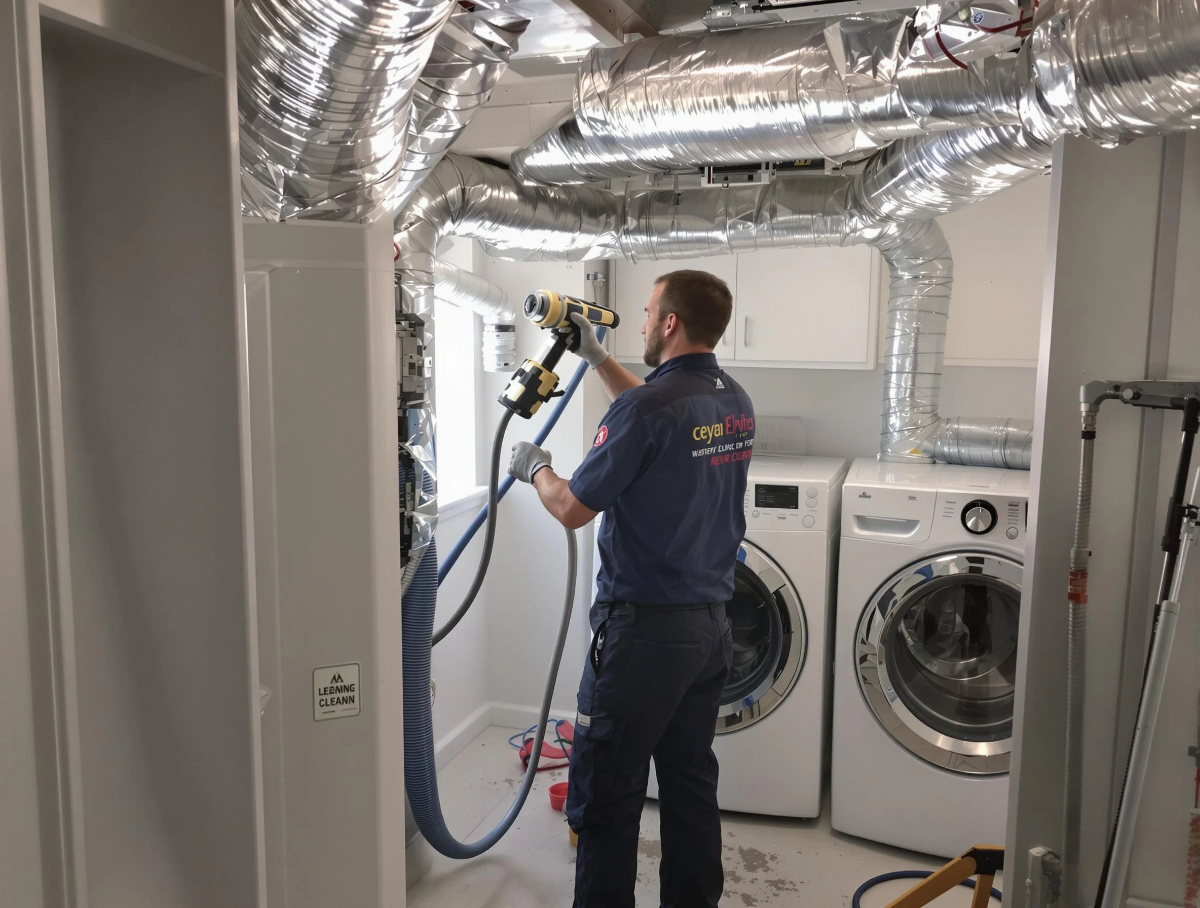 Hendersonville Dryer Vent Cleaning specialist using advanced equipment for thorough duct cleaning in Hendersonville