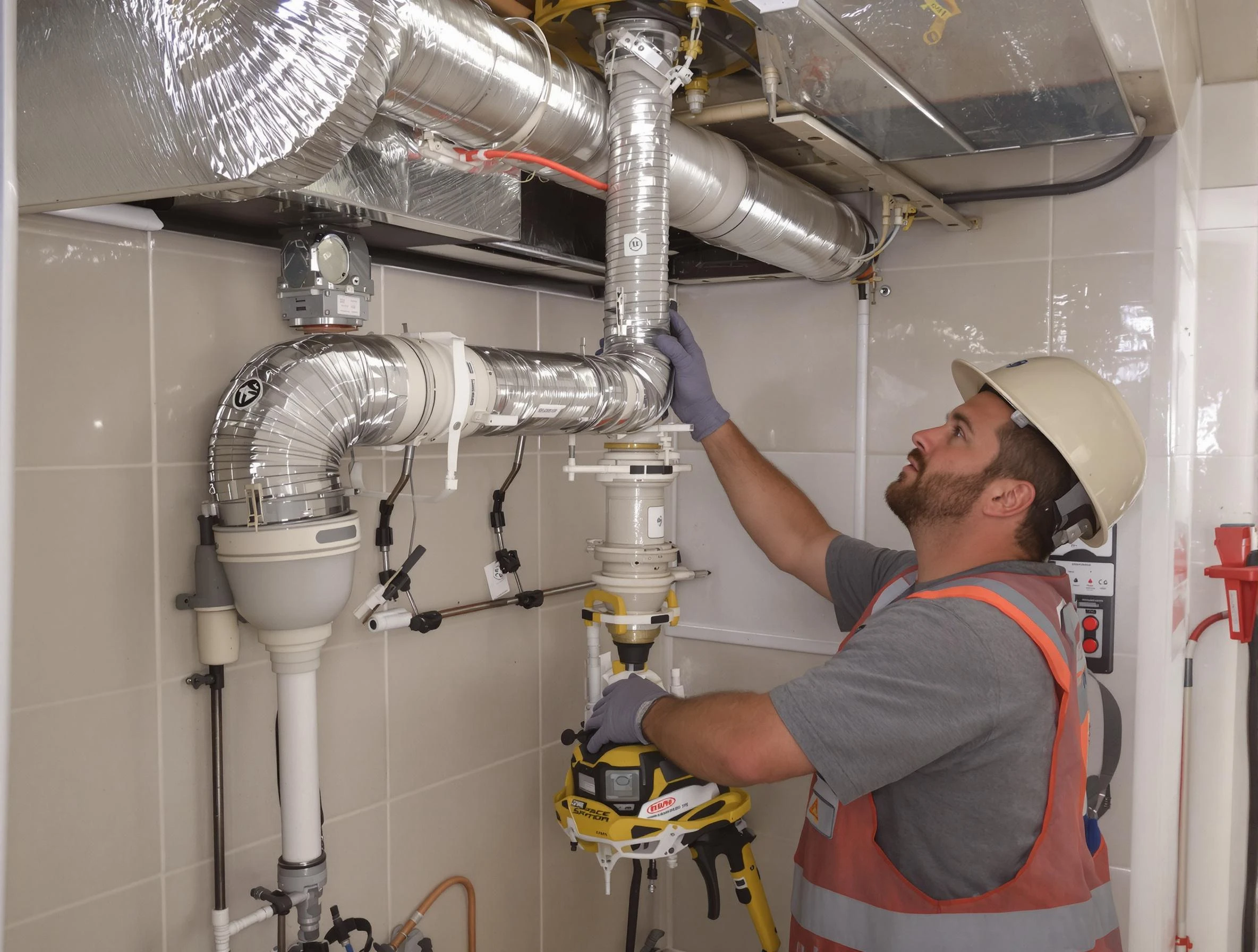 Hendersonville Dryer Vent Cleaning expert performing professional dryer vent repair and installation in Hendersonville